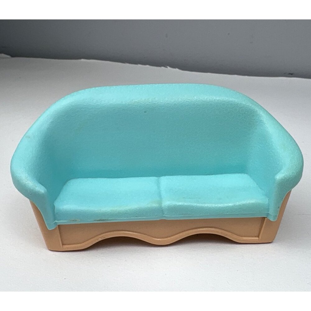 Fisher Price Loving Family Doll Couch Green 1993 Toy Furniture Dollhouse